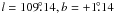 \hbox{$l = 109\fdg14, b = +1\fdg14$}