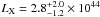 \hbox{$L_{\rm X}=2.8^{+2.0}_{-1.2}\times10^{44}$}