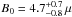 \hbox{$B_{0} = 4.7^{+0.7}_{-0.8}\,\mu$}