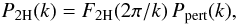 \begin{equation} P_{\rm 2H}(k) = F_{\rm 2H}(2\pi/k) \, P_{\rm pert}(k) , \label{Pk-2H} \end{equation}