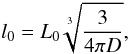 \begin{equation} l_{0}=L_{0}\sqrt[3]{\frac{3}{4\pi D}},\label{l01} \end{equation}