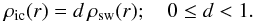 \begin{equation} \rhoicm(r)=d\,\rhosw(r); \quad 0\le d < 1. \end{equation}