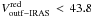 \hbox{$V_{\rm{outf-IRAS}}^{\rm{red}}\,<\,43.8$}