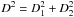\hbox{$D^2 = D_1^2 + D_2^2$}