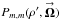 \hbox{$P_{m,m}(\rho^{\prime},\vecbf{\Omega})$}