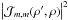 \hbox{$\left|\mathcal{J}_{m,m}(\rho^{\prime},\rho)\right|^{2}$}