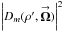 \hbox{$\left|D_{m}(\rho^{\prime},\vecbf{\Omega})\right|^{2}$}
