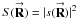\hbox{$S(\vecbf{R}) = |s(\vecbf{R})|^{2}$}