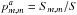 \hbox{$p^{a}_{m,m} = S_{m,m} {/} S$}