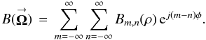\appendix \setcounter{section}{6} \begin{equation} \label{Eq:BSourceExpApod} B(\vecbf{\Omega}) \, = \, \sum_{m=-\infty}^{\infty} \sum_{n=-\infty}^{\infty} B_{m,n}(\rho) \, {\rm e}^{j(m-n)\phi} . \end{equation}