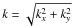 \hbox{$k=\sqrt{k_x^2+k_y^2}$}