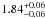 \hbox{$1.84^{+0.06}_{-0.06}$}