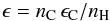 $$ \epsilon=n_{\rm C}\,\epsilon_{\rm C}/n_{\rm H} $$