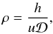 \appendix \setcounter{section}{1} \begin{equation} \rho=\frac{h}{u\mathcal{D}}, \label{Eq16} \end{equation}