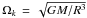 \hbox{$\Omega_k \, = \, \sqrt{GM/R^3}$}