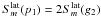 \hbox{$S_{m}^{\rm lat} (p_1) = 2 S_{m}^{\rm lat} (g_2)$}