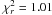 \hbox{$\chi^2_r = 1.01$}