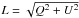 \hbox{$L = \sqrt{Q^{2}+U^{2}}$}