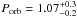 \hbox{$P_{\rm orb}= 1.07 ^{+0.3}_{-0.2}$}