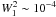 \hbox{$W_1^2 \sim 10^{-4}$}