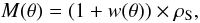 \appendix \setcounter{section}{1} \begin{equation} M(\theta) = \left (1+w(\theta) \right ) \times \rho_{\rm S}, \end{equation}