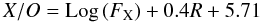 \begin{equation} \label{eq:rapp_xottico} X/O = \Log \left( F_{\rm X} \right) + 0.4 R + 5.71 \end{equation}