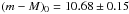 \hbox{$\left({m-M}\right)_0=10.68\pm0.15$}