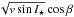 \hbox{$\sqrt{v \sin{I_\star}} \cos{\beta}$}