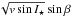 \hbox{$\sqrt{v \sin{I_\star}} \sin{\beta}$}