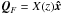 \hbox{$\boldsymbol{Q}_F = X(z)\boldsymbol{\hat{x}}$}