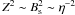 \hbox{$Z^2 \sim B_{\rm s}^2 \sim \eta^{-2}$}