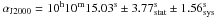\hbox{${\rm \alpha_{J2000} = 10^{h} 10 ^{m} 15.03^{s} \pm 3.77 ^{s}_{\rm stat} \pm 1.56 ^{s}_{\rm sys}}$}