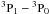 \hbox{$\rm{}^3P_1 - {}^3P_0$}