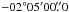 \hbox{$-02\degr05\arcmin00\farcs0$}