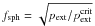 \hbox{$f_{\rm sph} = \sqrt{p_{\rm ext}/p_{\rm ext}^{\rm crit}}$}