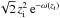 \hbox{$\sqrt{2}\,z_{\rm i}^2\,{\rm e}^{-\omega(z_{\rm i})}$}