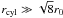 \hbox{$r_{\rm cyl}\gg \sqrt{8}r_0$}