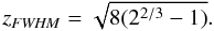 \appendix \setcounter{section}{3} \begin{equation} z_{\FWHMEQ} = \sqrt{8(2^{2/3}-1)}. \end{equation}