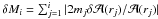\hbox{$\delta M_{i}=\sum_{j=1}^{i}|2m_j \delta{\cal A}(r_j)/{\cal A}(r_j)|$}