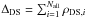 \hbox{$\Delta_{\rm DS}=\sum_{i=1}^{N_{\rm all}}\rho_{{\rm DS},i}$}