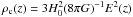 \hbox{$\rho_{\rm c}(z)=3H_{0}^2(8\pi G)^{-1}E^2(z)$}