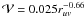 \hbox{$\mathcal{V}= 0.025r_{uv}^{-0.66}$}