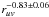 \hbox{$r_{uv}^{-0.83\pm0.06}$}