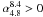 \hbox{$\alpha_{4.8}^{8.4} > 0$}