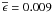\hbox{$\overline{\epsilon}=0.009$}