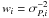 \hbox{$w_i=\sigma_{P,i}^{-2}$}