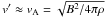 \hbox{$v'\approx v_{\rm A}=\sqrt{B^2/4\pi\rho}$}