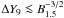 \hbox{$\Delta Y_9\la B_{\rm 1.5}^{-3/2}$}
