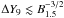 \hbox{$\Delta Y_9\lesssim B_{1.5}^{-3/2}$}