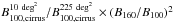 \hbox{$B_{100, {\rm cirrus}}^{10~{\rm deg}^2}/B_{100, {\rm cirrus}}^{225~{\rm deg}^2} \times (B_{160}/B_{100})^2$}